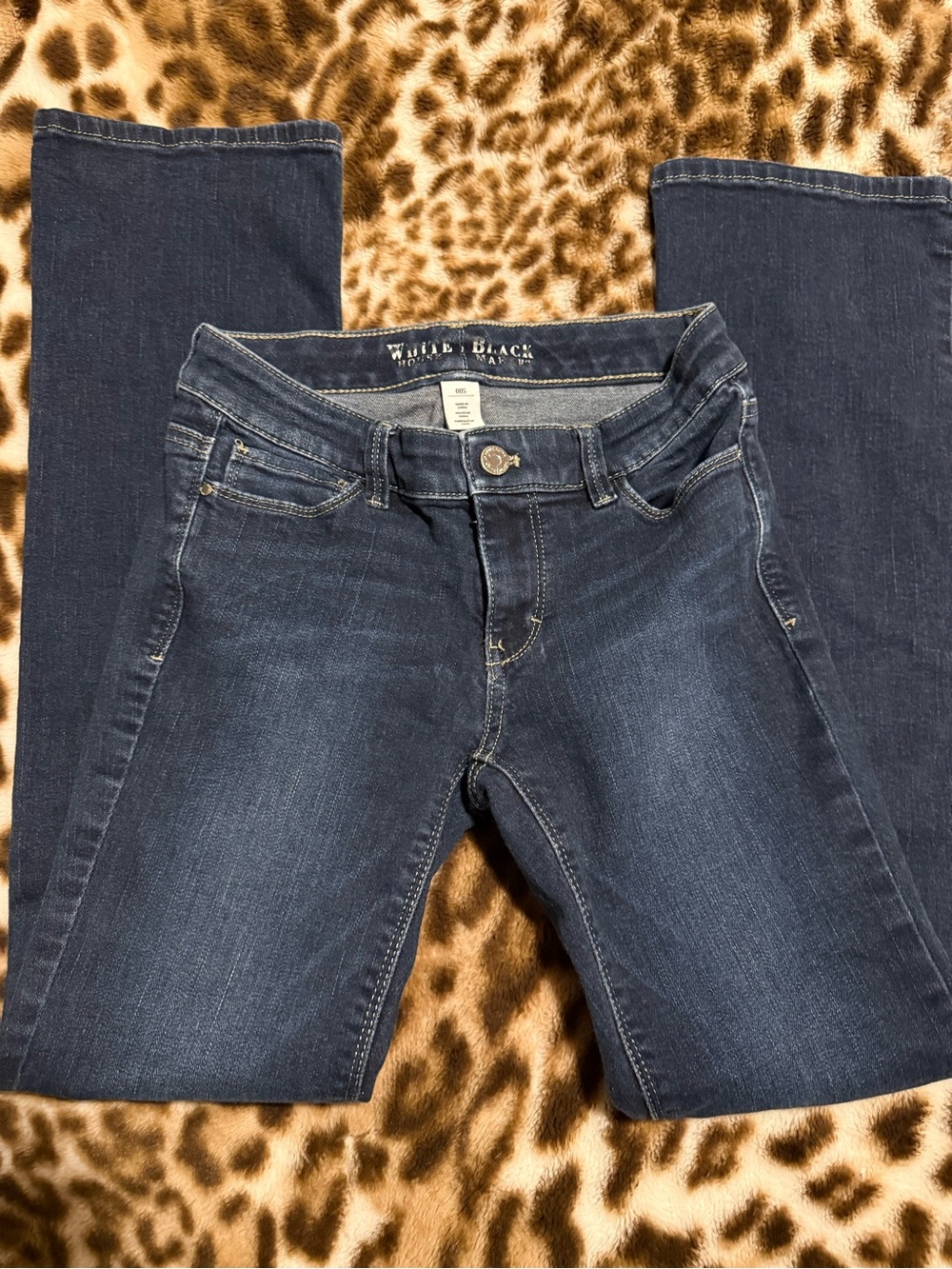 White House Black Market Women's Dark Blue Bootcut Jeans
